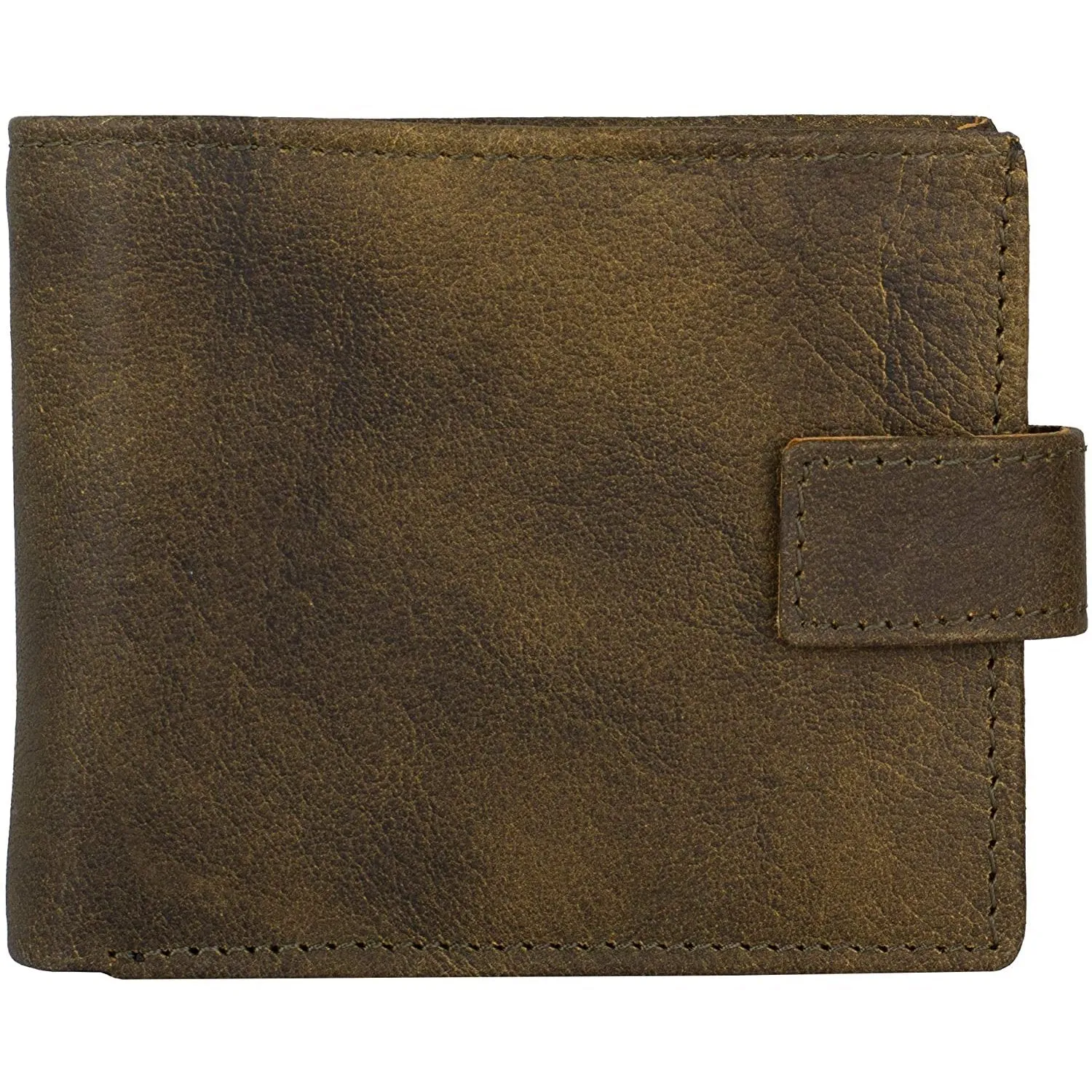 Men's Classic RFID Protected Leather Trifold Wallet with Coin Pocket