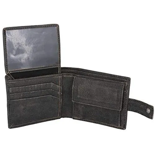Men's Classic RFID Protected Leather Trifold Wallet with Coin Pocket