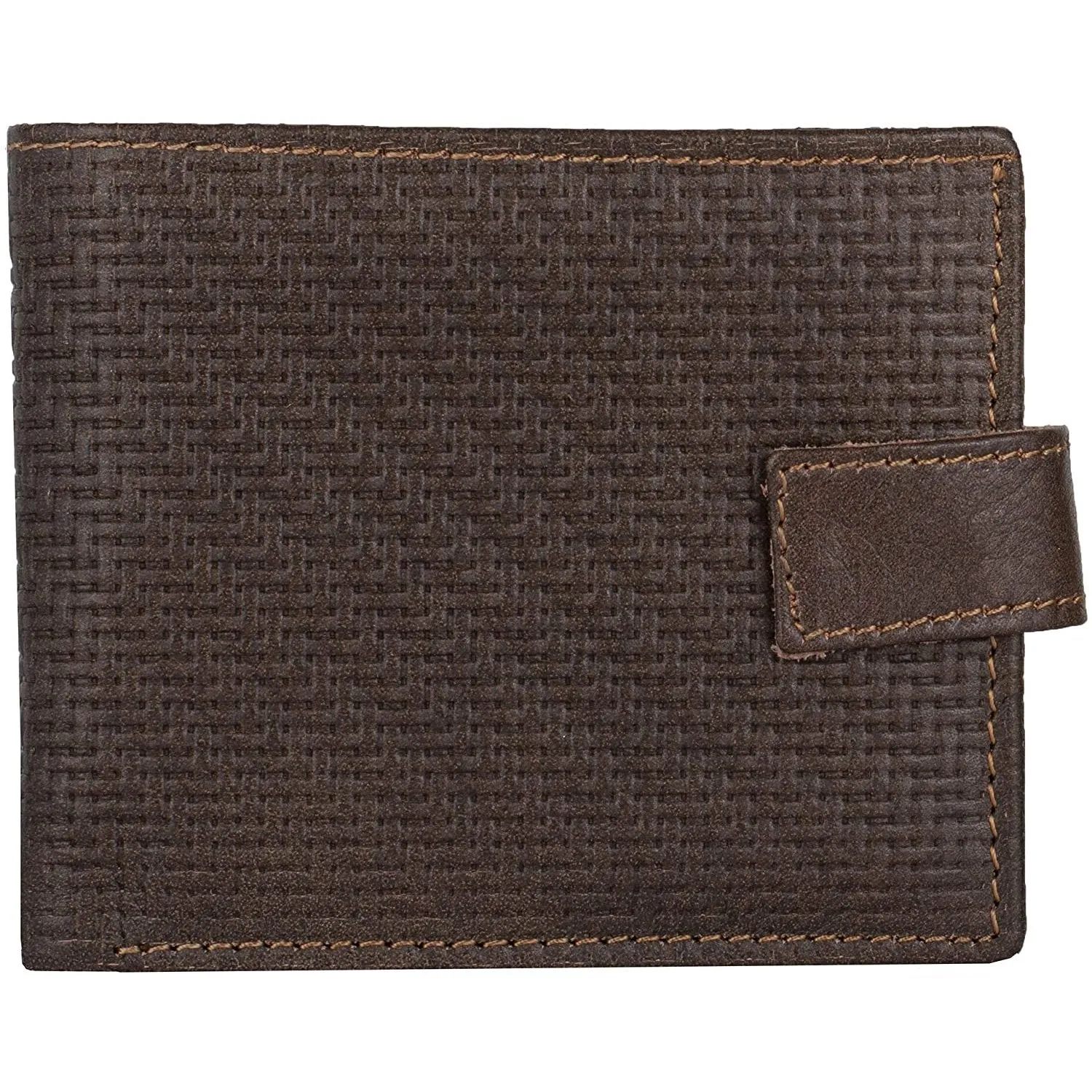 Men's Classic RFID Protected Leather Trifold Wallet with Coin Pocket