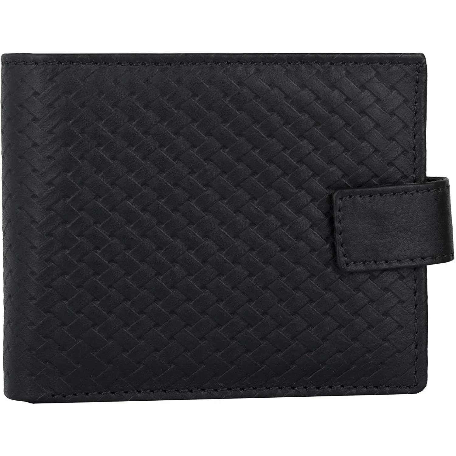 Men's Classic RFID Protected Leather Trifold Wallet with Coin Pocket