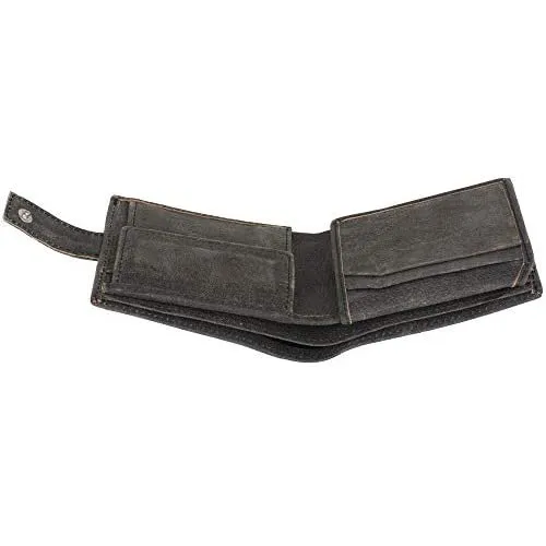 Men's Classic RFID Protected Leather Trifold Wallet with Coin Pocket