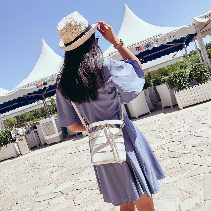 Mini Vegan Leather Drawstring Bucket Bag For Women - Ideal Crossbody Bag/Shoulder Bags, 4 Colors