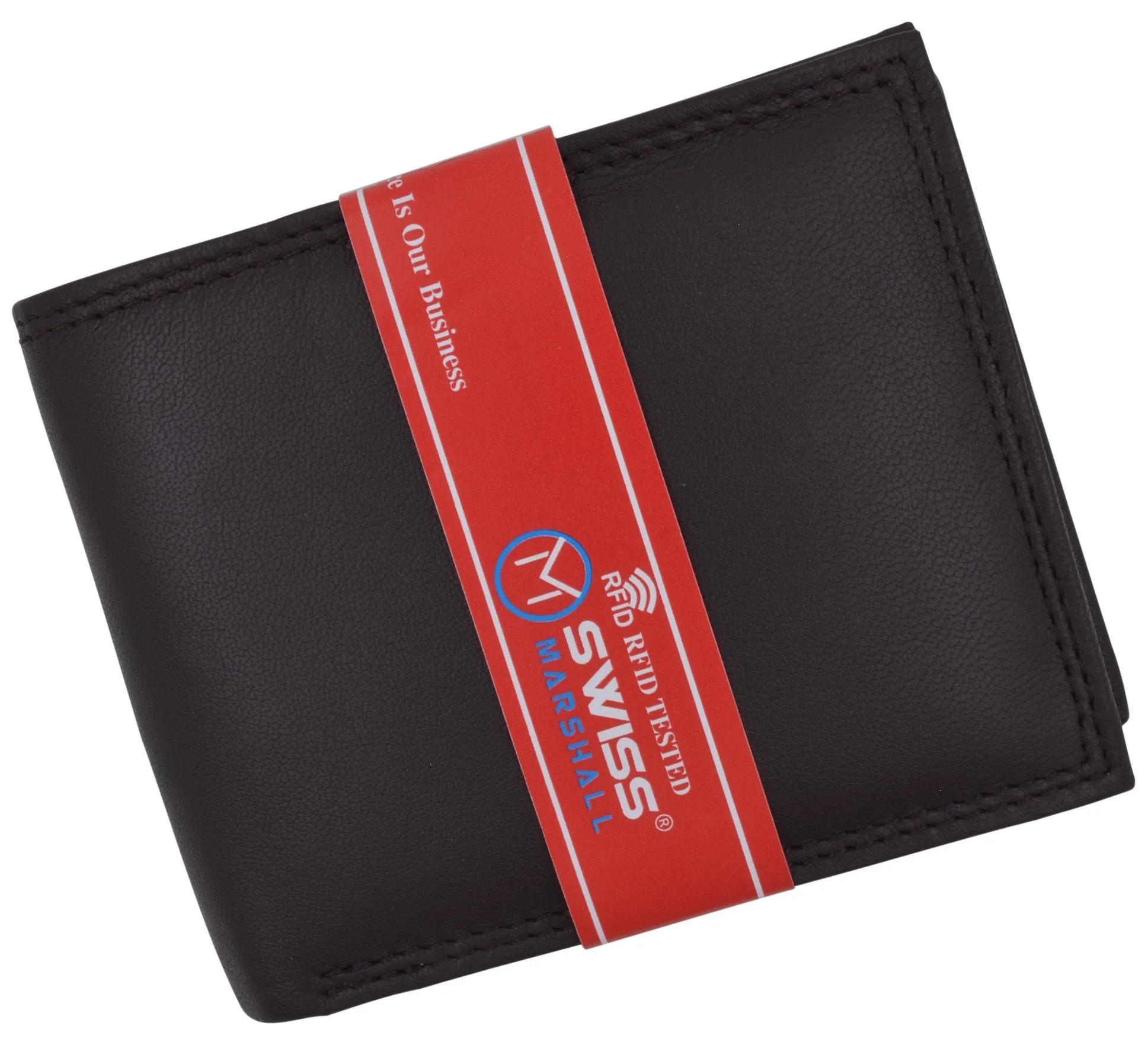 New Swiss Marshall Premium Leather Bifold Men's RFID Blocking Removable Credit Card ID Holder Wallet RFID510533