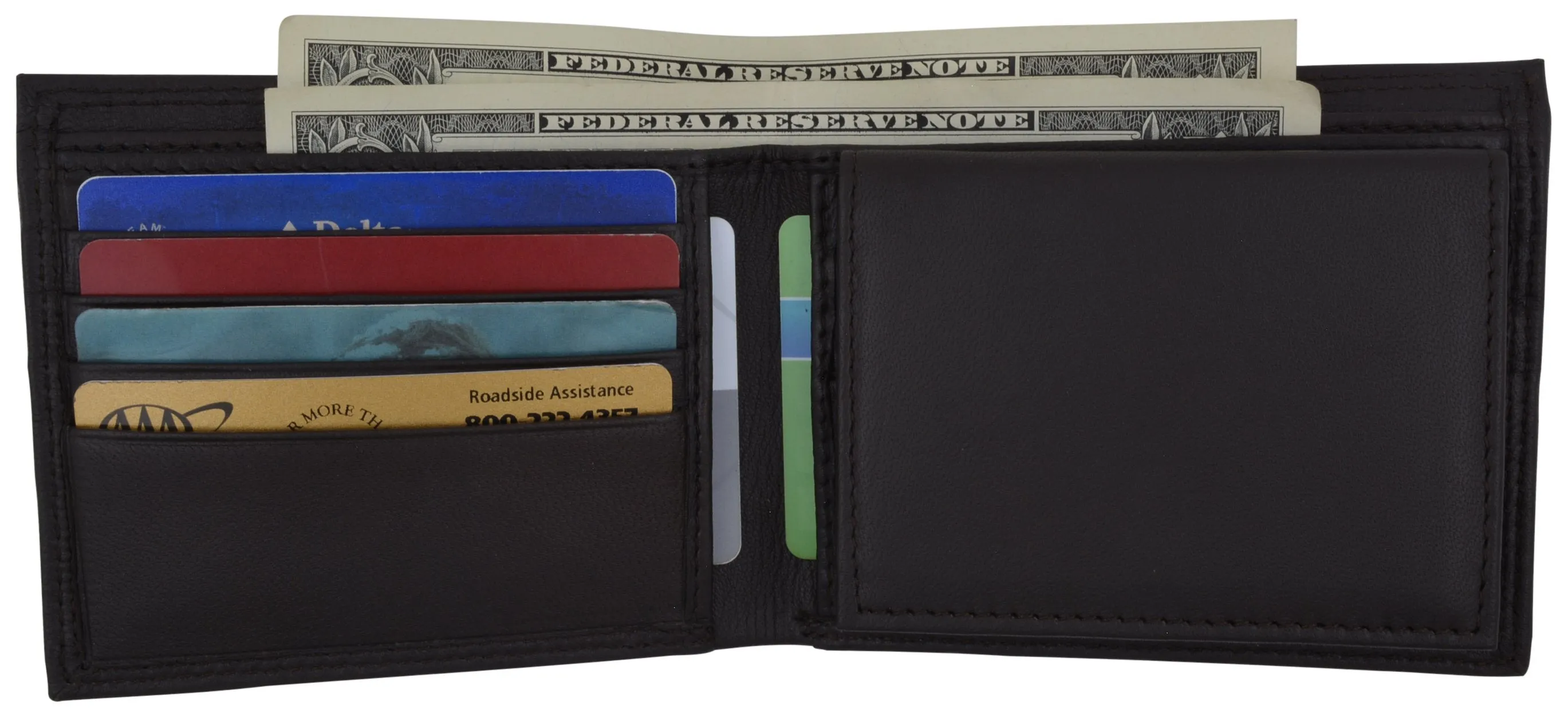New Swiss Marshall Premium Leather Bifold Men's RFID Blocking Removable Credit Card ID Holder Wallet RFID510533