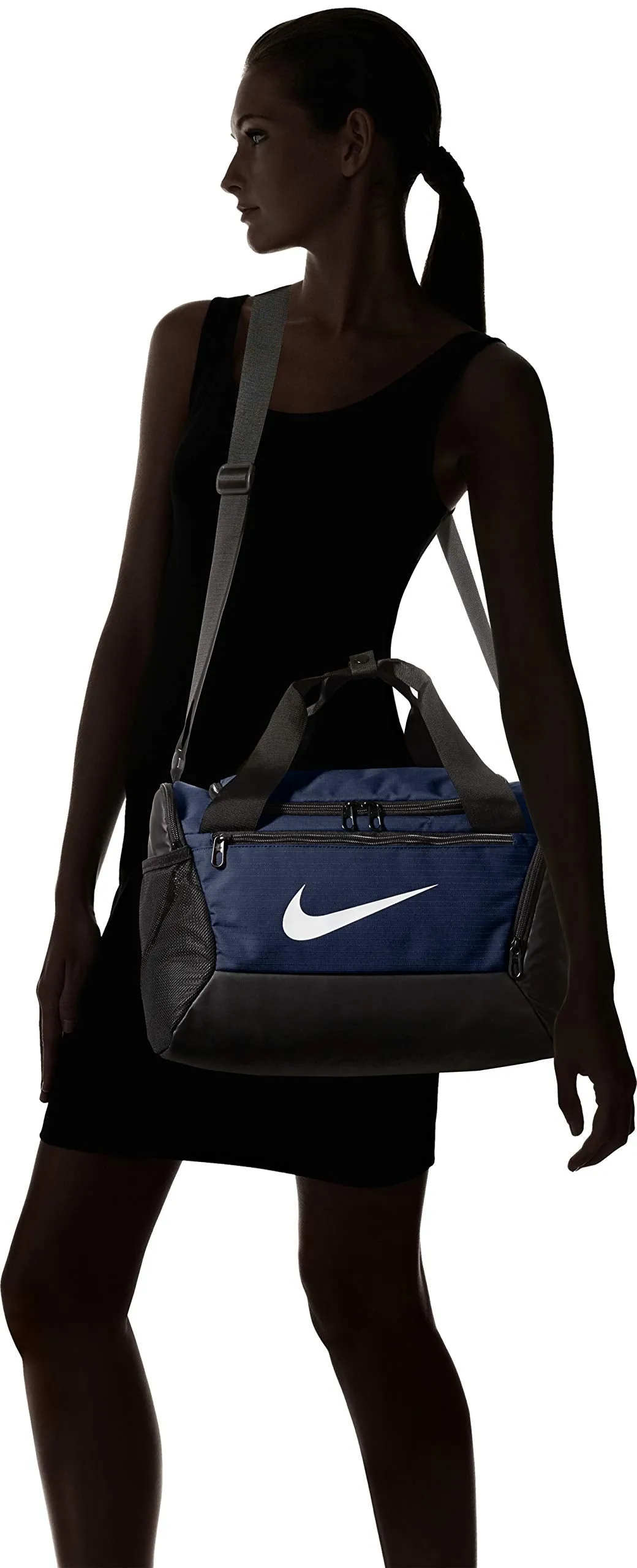 NIKE Brasilia X-Small Duffel - 9.0, Midnight Navy/Black/White, Misc