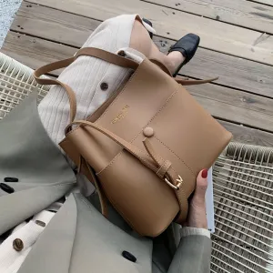 OLSITTI Casaul Buckets Bags for Women 2021 Designer Ladies Shoulder Bags Luxury Soft Pu Leather Large Capacity Crossbody Bag