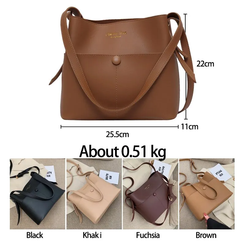 OLSITTI Casaul Buckets Bags for Women 2021 Designer Ladies Shoulder Bags Luxury Soft Pu Leather Large Capacity Crossbody Bag
