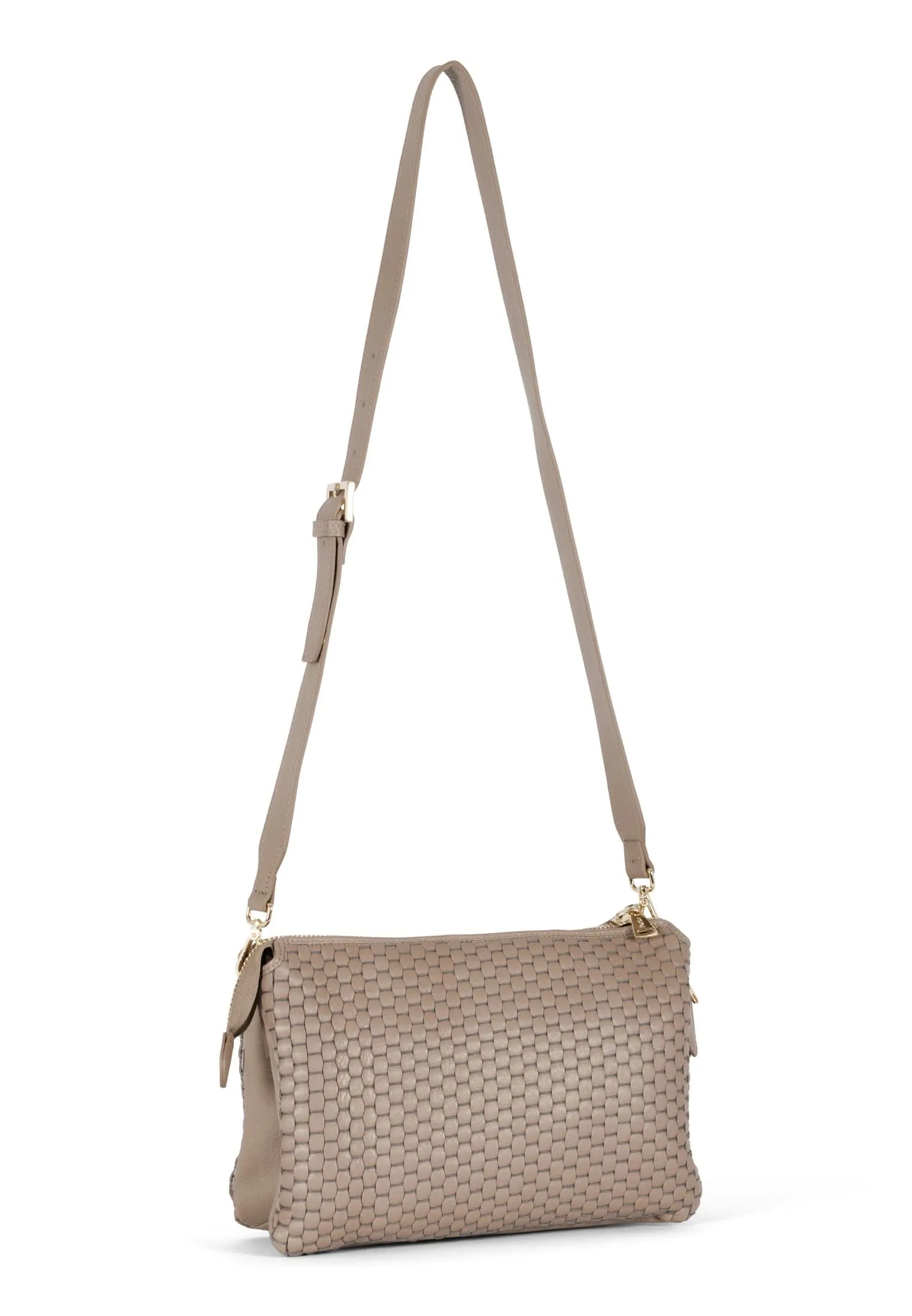 Parise Venetian Woven Leather Crossbody