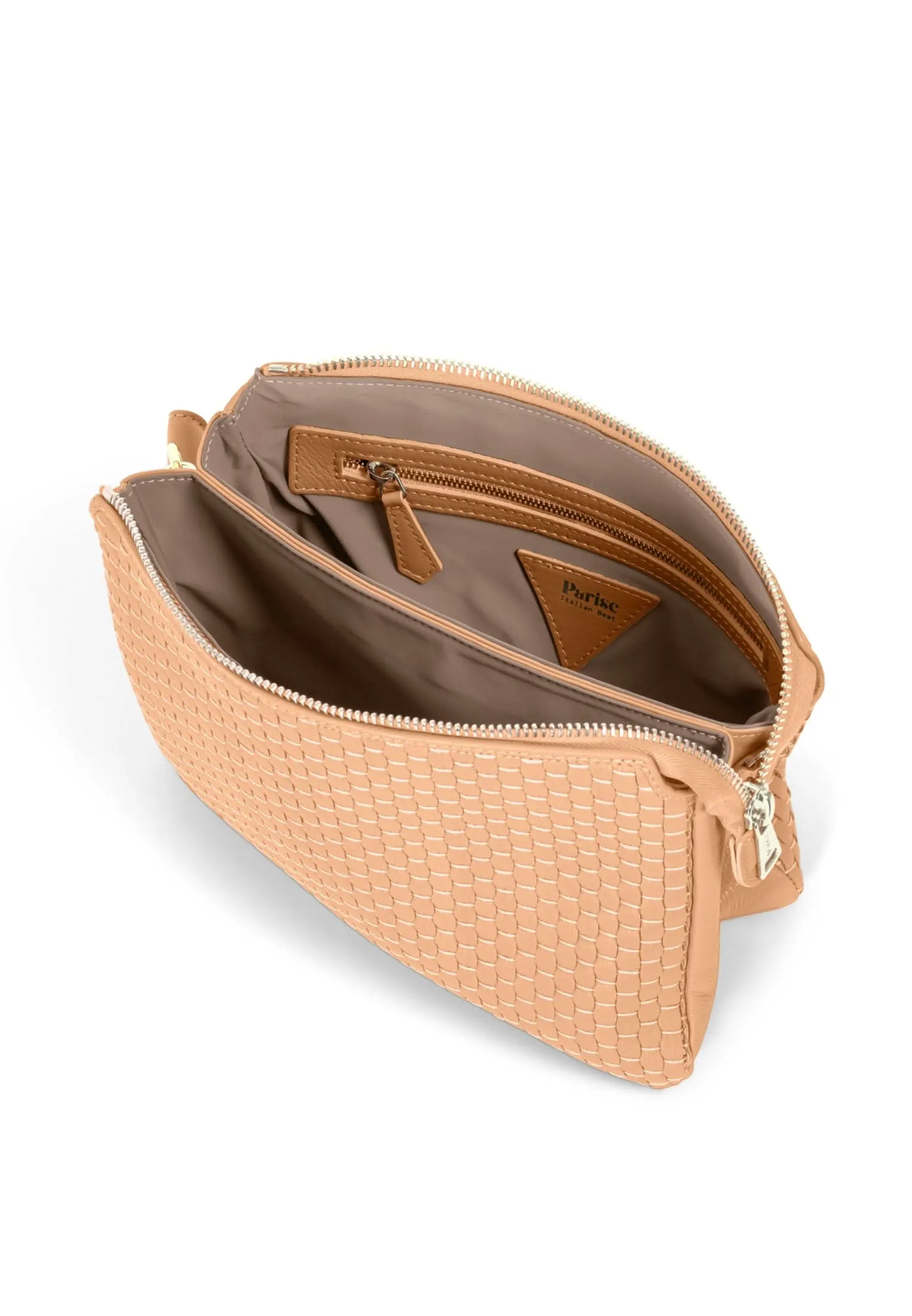 Parise Venetian Woven Leather Crossbody