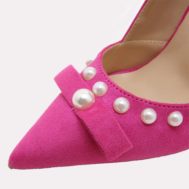 Pearl-trimmed Pumps