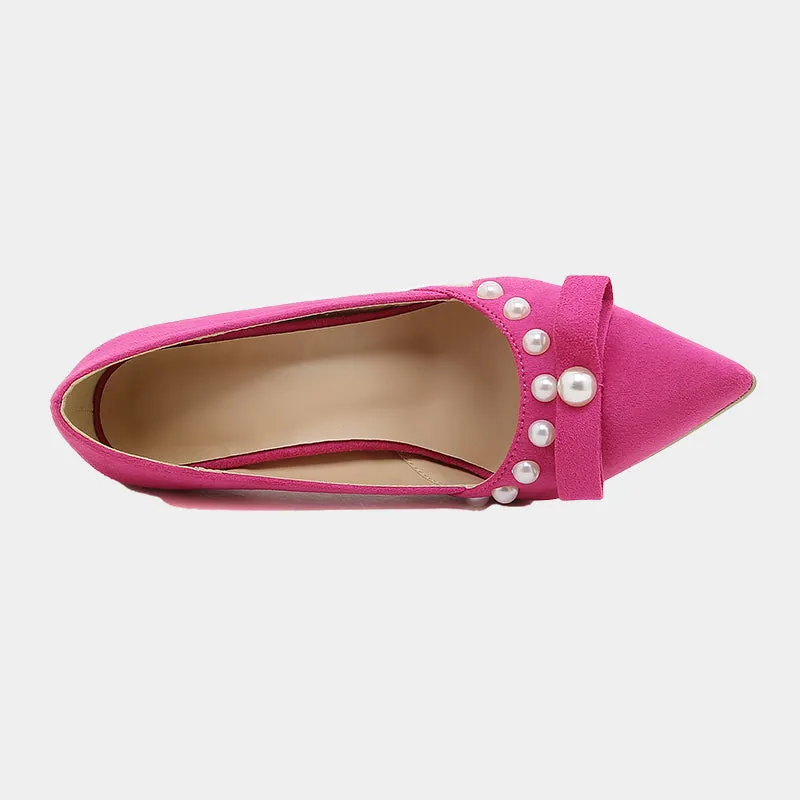 Pearl-trimmed Pumps