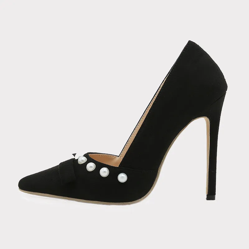 Pearl-trimmed Pumps