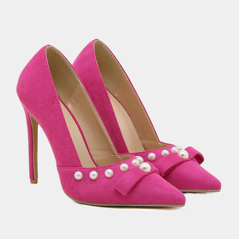 Pearl-trimmed Pumps