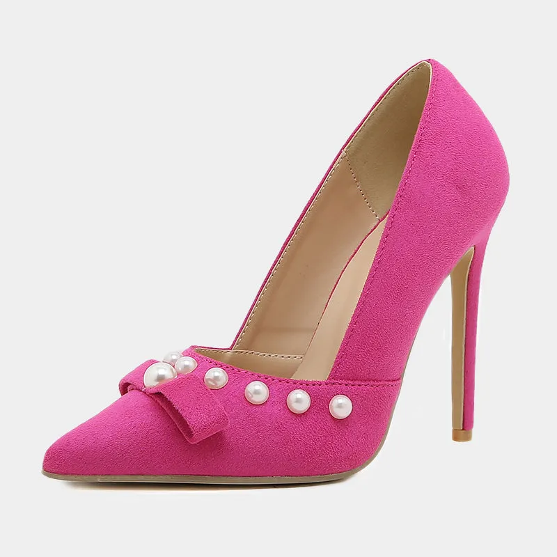 Pearl-trimmed Pumps