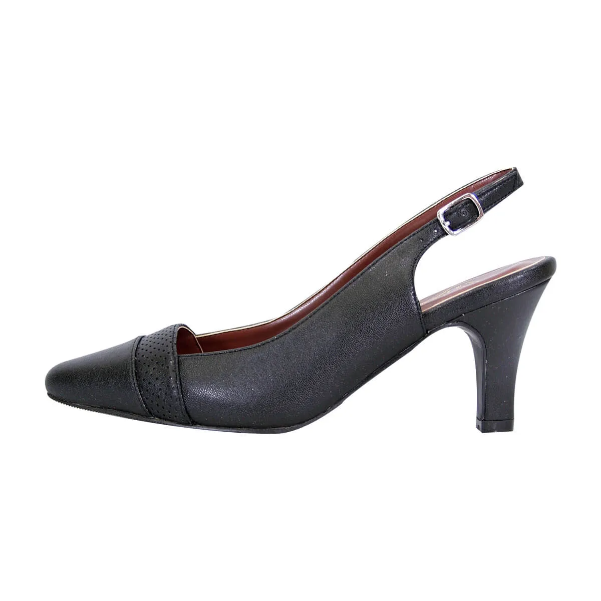 PEERAGE Candy Women's Wide Width Leather Slingback Dress Pumps