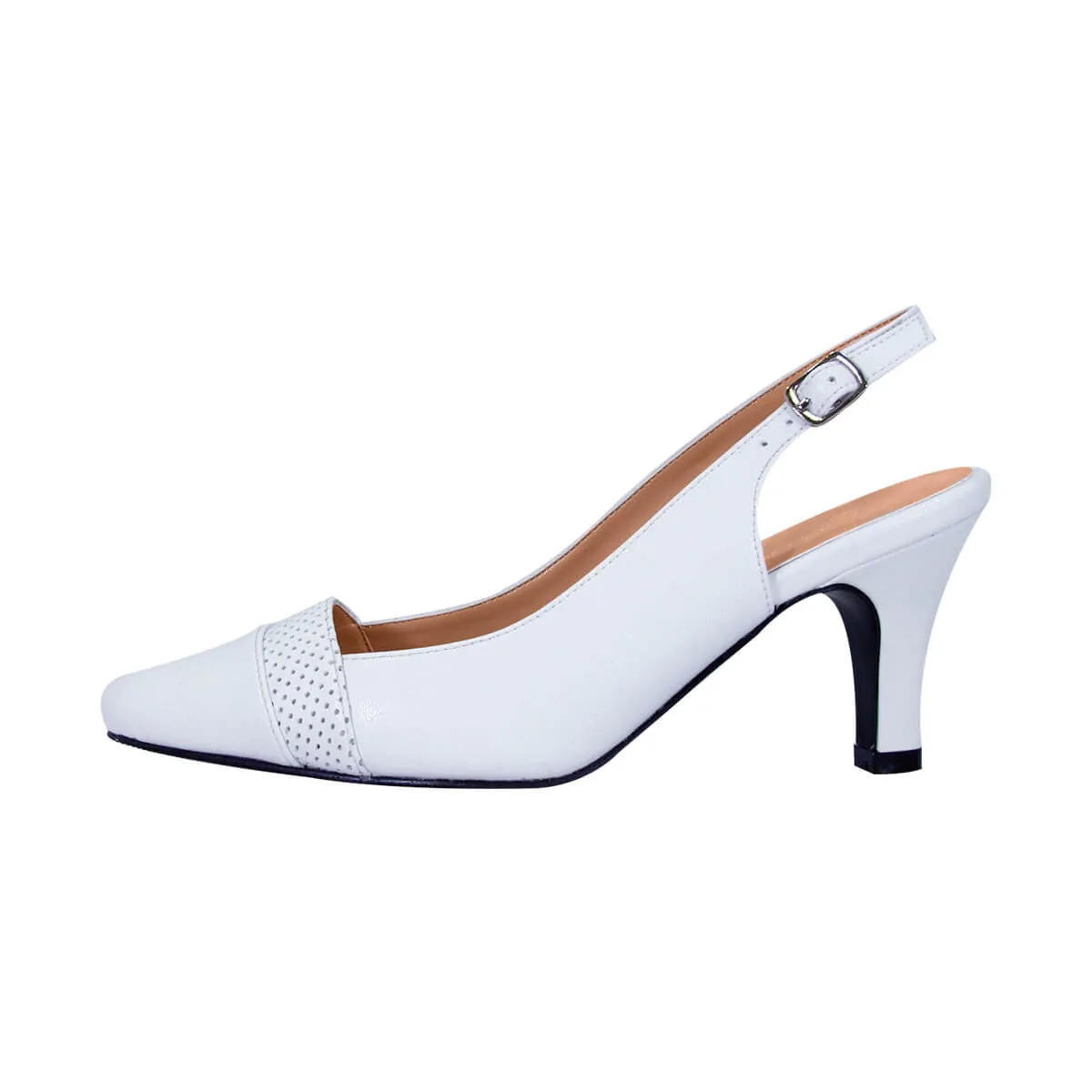 PEERAGE Candy Women's Wide Width Leather Slingback Dress Pumps