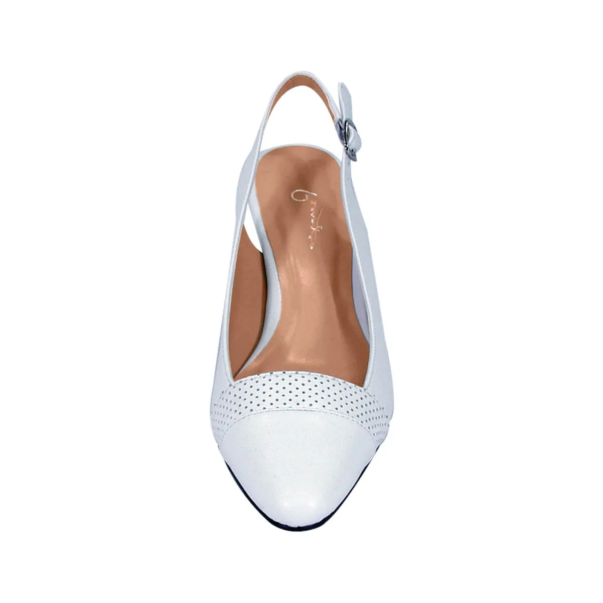 PEERAGE Candy Women's Wide Width Leather Slingback Dress Pumps