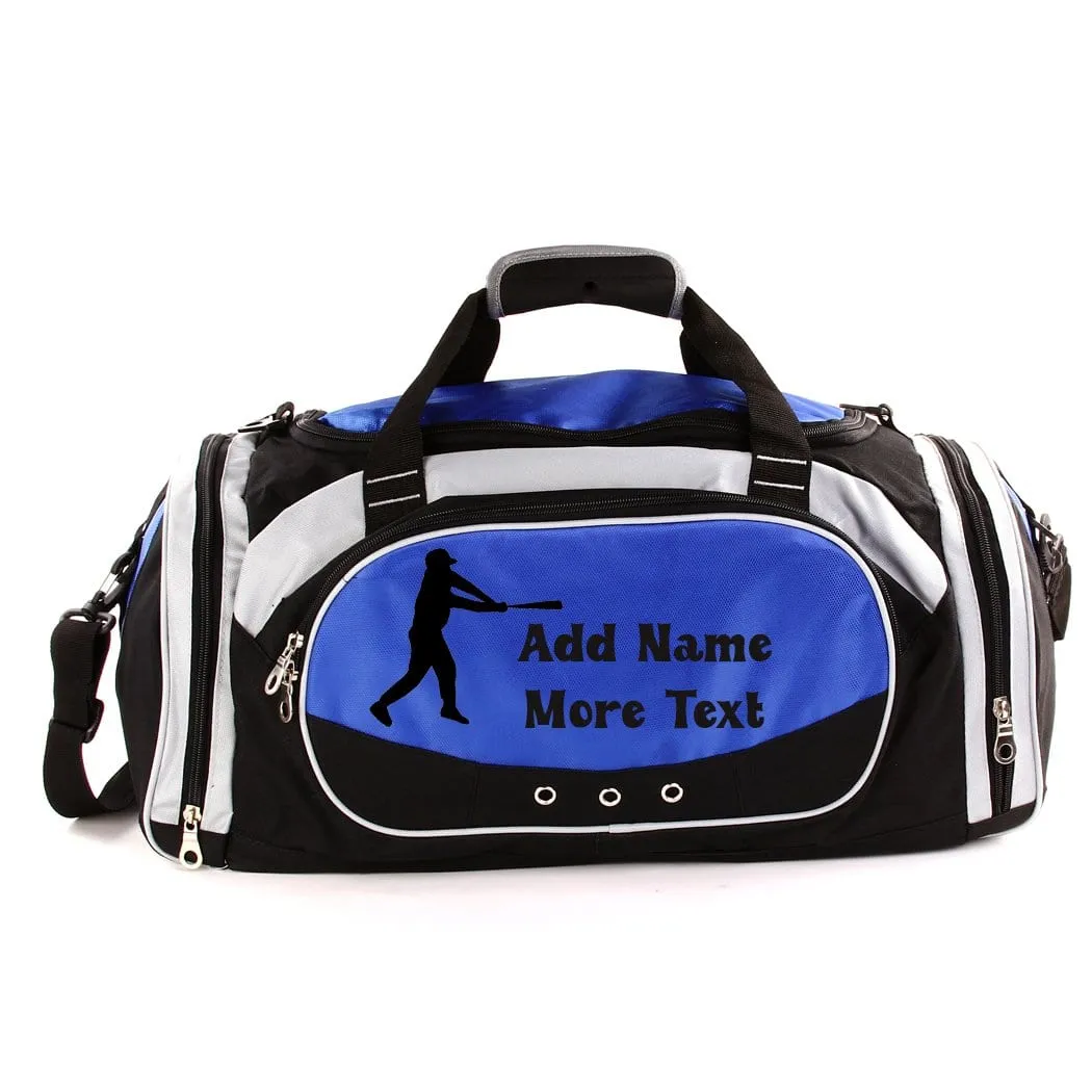 Personalized Deluxe Sports Duffel Bag for Kids and Adults - Baseball