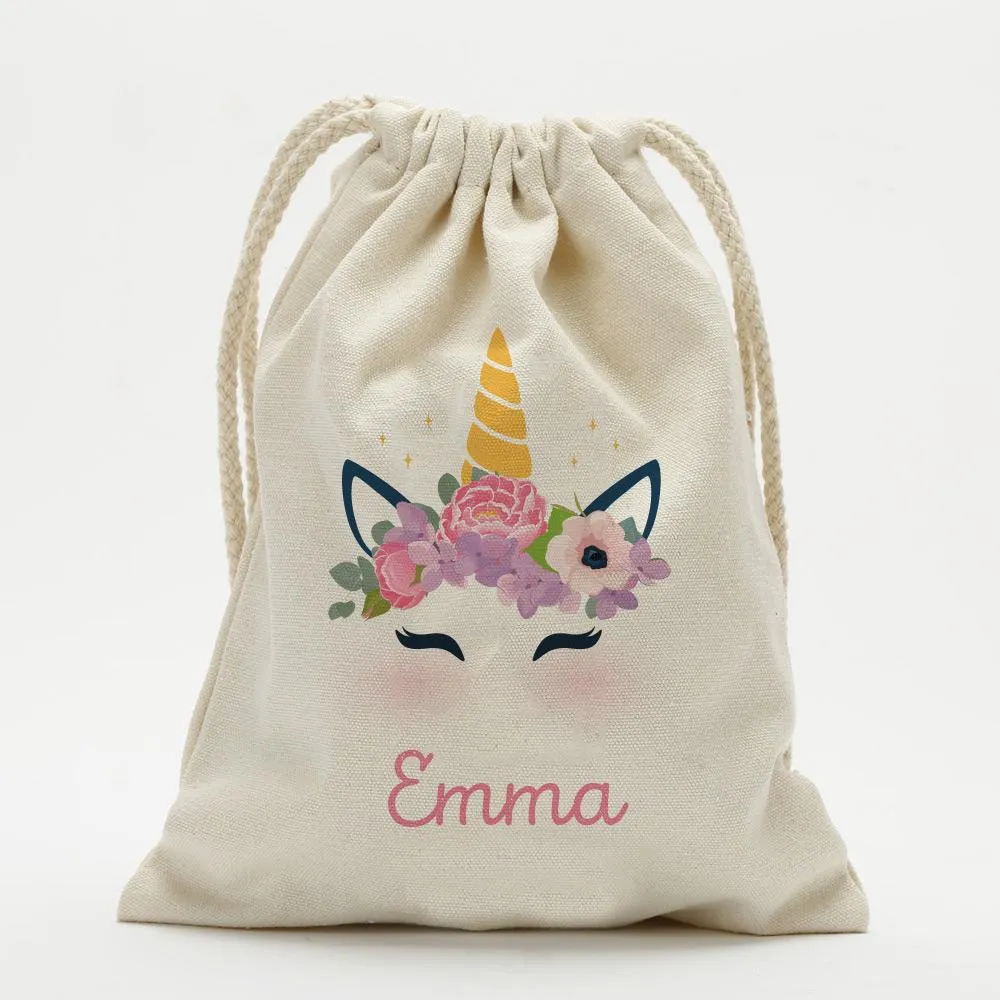 Personalized Unicorn Drawstring Sack