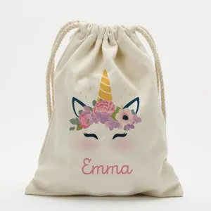 Personalized Unicorn Drawstring Sack