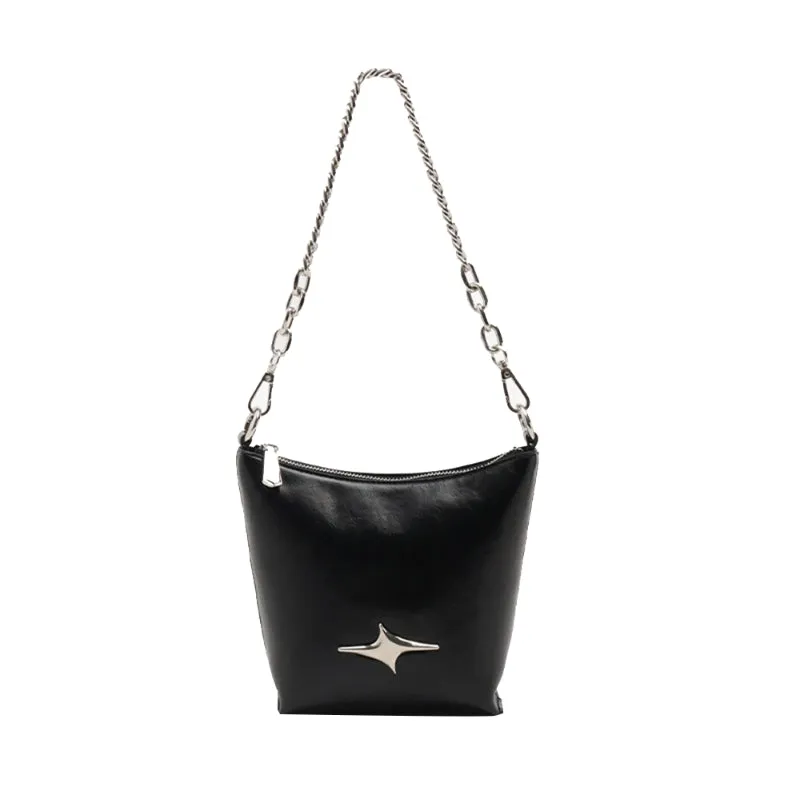 PIEBO Leather Bucket Bag