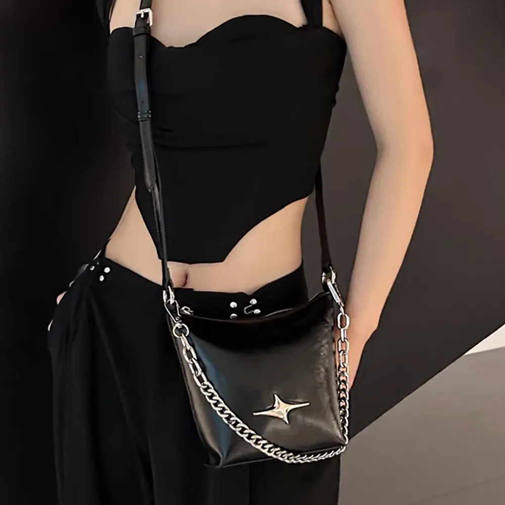 PIEBO Leather Bucket Bag