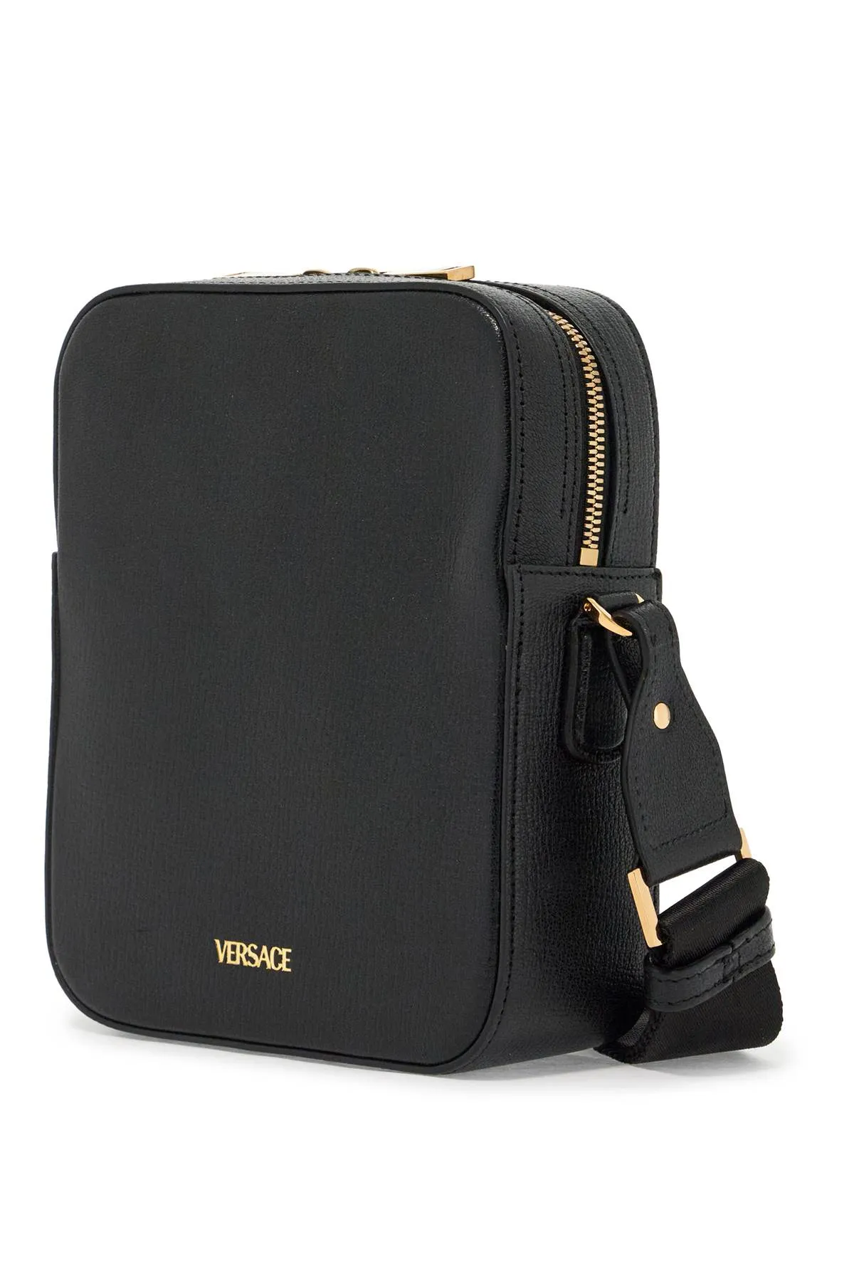 "medusa biggie shoulder bag 1015796 1A10544 BLACK-VERSACE GOLD