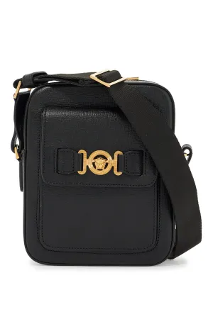 "medusa biggie shoulder bag 1015796 1A10544 BLACK-VERSACE GOLD