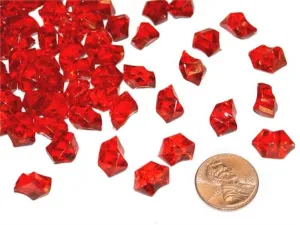 Red Mini Acrylic Ice Rock Crystals Wedding Party Event Table Vase Decoration - 400/pk