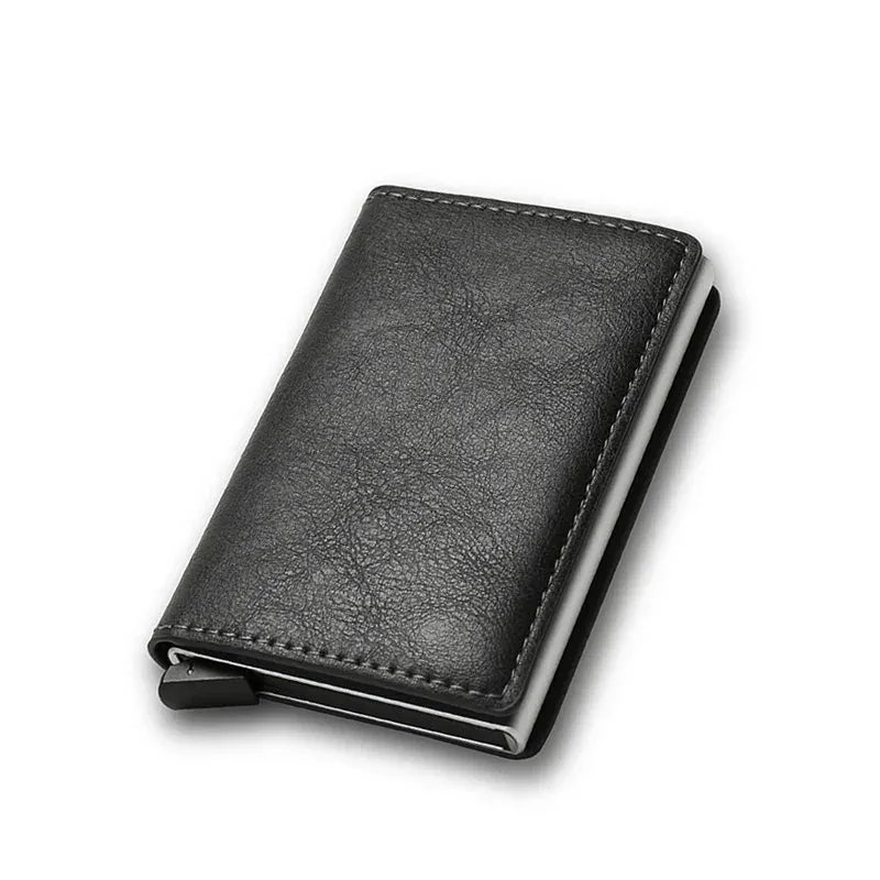 RFID Blocking Minimalist Wallet Secure Slim Card Holder
