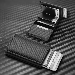 RFID Blocking Minimalist Wallet Secure Slim Card Holder