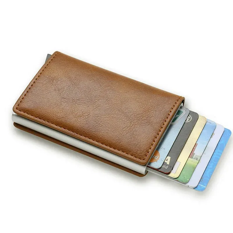 RFID Blocking Minimalist Wallet Secure Slim Card Holder