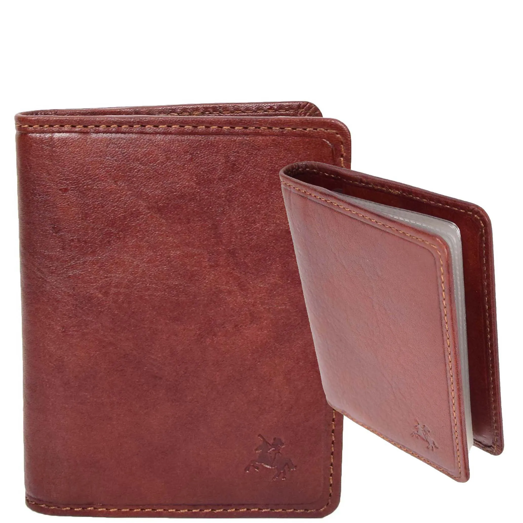 RFID Protected Bi-fold Wallet Small Credit Card Holder Geneva Tan