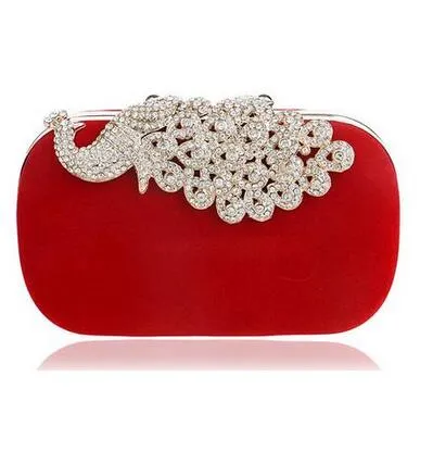 SEKUSA Clutch Female Diamonds Metal Hollow Out Style Women Evening Bags Alloy Mixed Color Chain Shoulder Purse Evening Bags