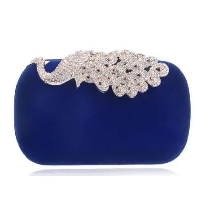 SEKUSA Clutch Female Diamonds Metal Hollow Out Style Women Evening Bags Alloy Mixed Color Chain Shoulder Purse Evening Bags