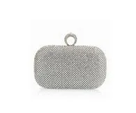 SEKUSA Clutch Female Diamonds Metal Hollow Out Style Women Evening Bags Alloy Mixed Color Chain Shoulder Purse Evening Bags