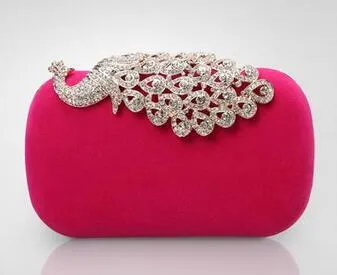 SEKUSA Clutch Female Diamonds Metal Hollow Out Style Women Evening Bags Alloy Mixed Color Chain Shoulder Purse Evening Bags