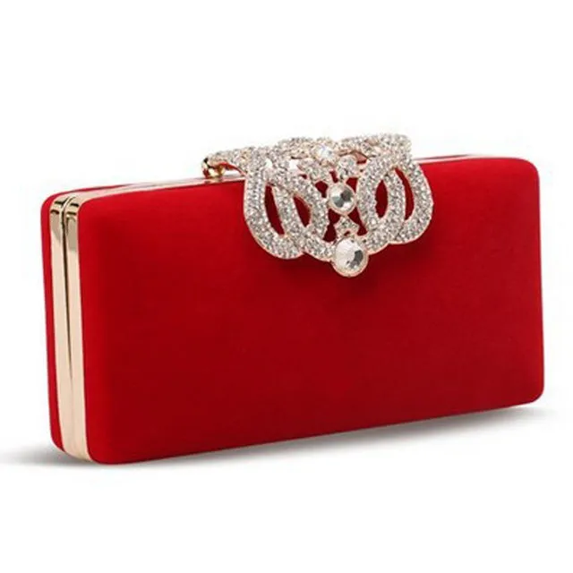 SEKUSA Clutch Female Diamonds Metal Hollow Out Style Women Evening Bags Alloy Mixed Color Chain Shoulder Purse Evening Bags