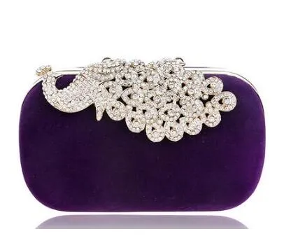 SEKUSA Clutch Female Diamonds Metal Hollow Out Style Women Evening Bags Alloy Mixed Color Chain Shoulder Purse Evening Bags