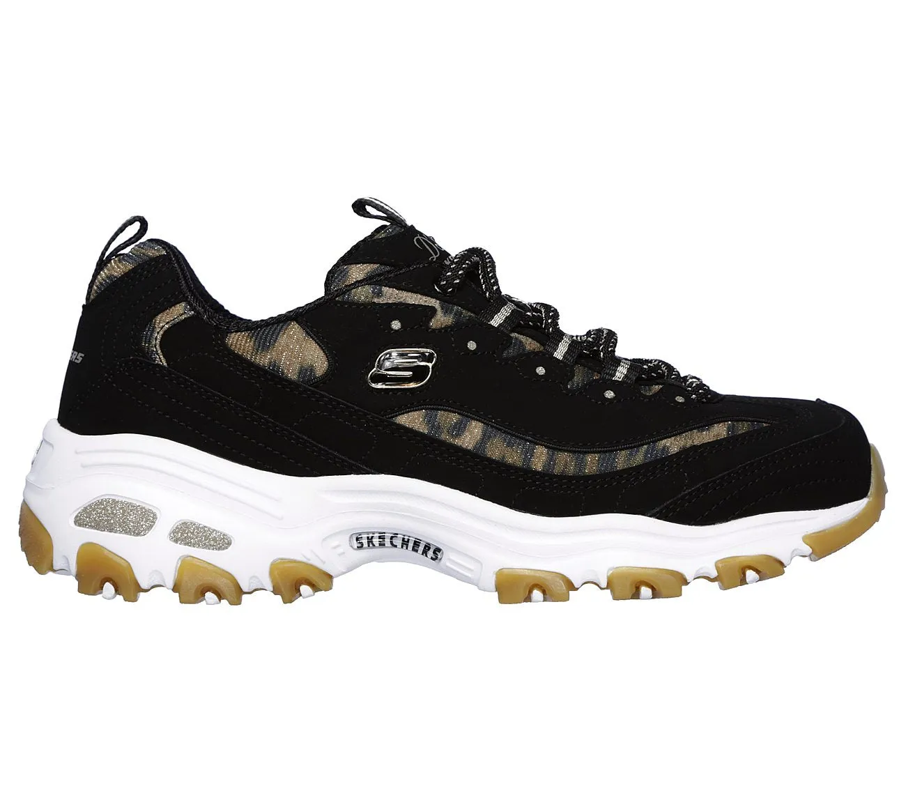 SKECHERS TRAINER D'LITES BLACK 13158BKLD