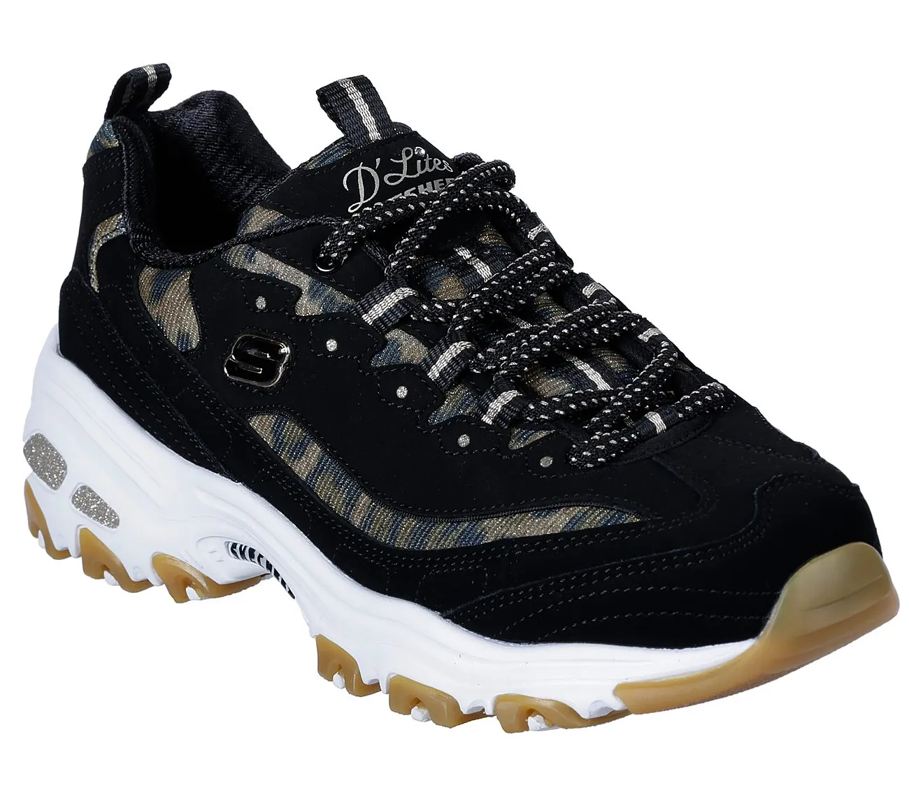 SKECHERS TRAINER D'LITES BLACK 13158BKLD