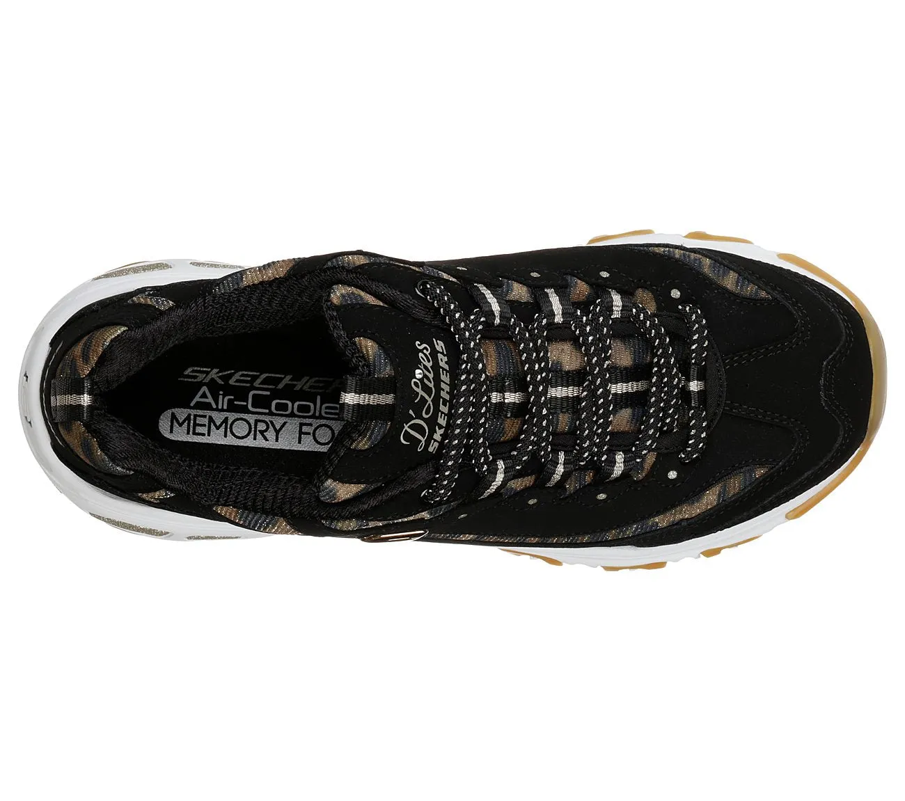 SKECHERS TRAINER D'LITES BLACK 13158BKLD