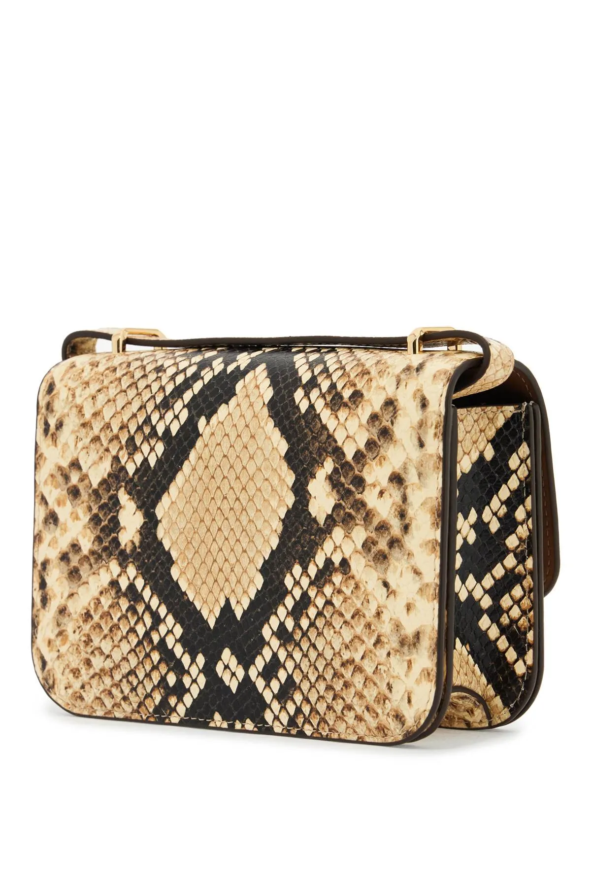 small eleanor bag with snake print 159341 CORIANDER / BLACK MULTI