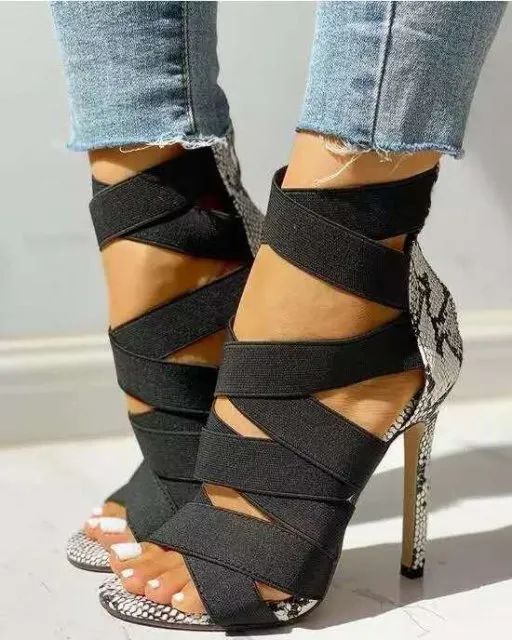 Snake Pointed Toe Pumps