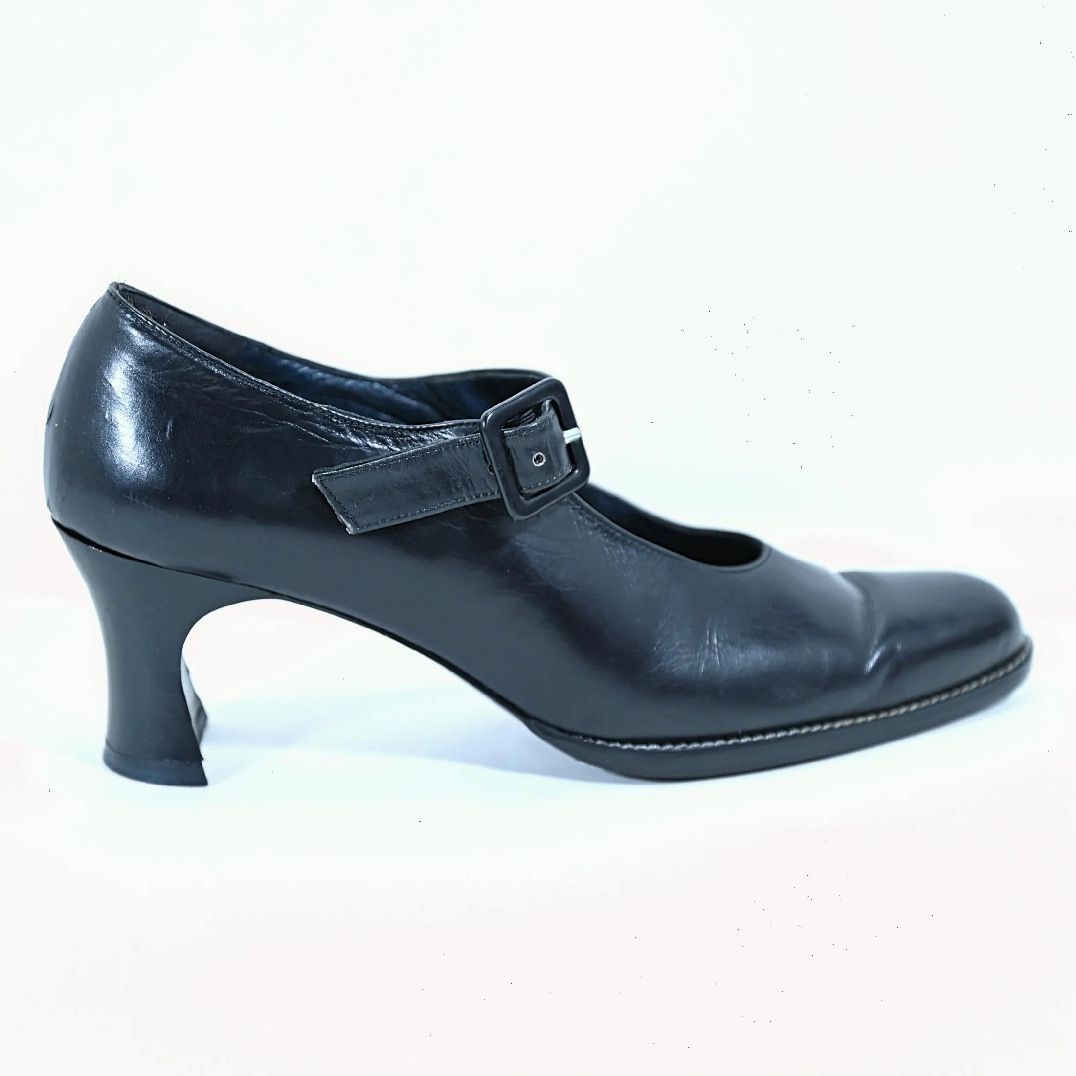 SOLD VTG Robert Clergerie Black Mary Jane Heels, for Barneys Deadstock/Unworn, Dark Academia Shoes
