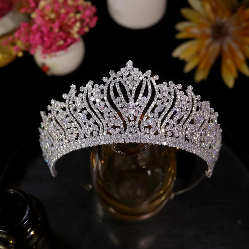 Swarovski Elements Crystal Bridal Crown- Janine