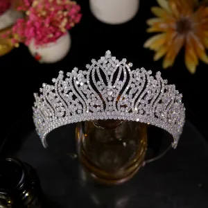 Swarovski Elements Crystal Bridal Crown- Janine