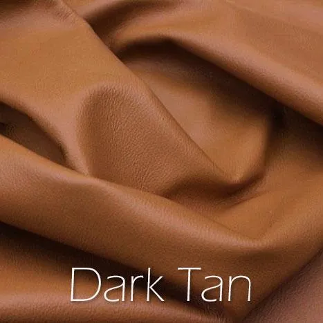 Tan Leather Strap with Yellow Stitching - Adjustable Length - 1/2 inch (13mm) Wide, #16LG Clips