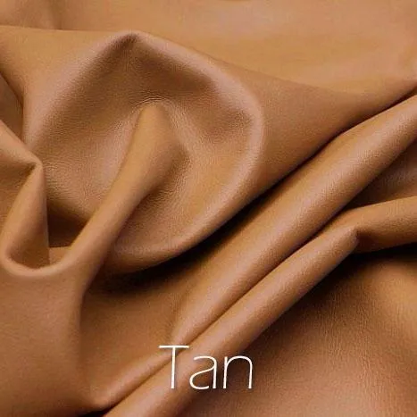 Tan Leather Strap with Yellow Stitching - Adjustable Length - 1/2 inch (13mm) Wide, #16LG Clips