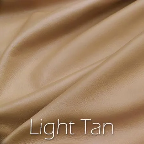 Tan Leather Strap with Yellow Stitching - Adjustable Length - 1/2 inch (13mm) Wide, #16LG Clips